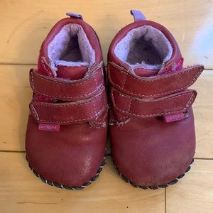 Cozy 12-18 month fuchsia booties